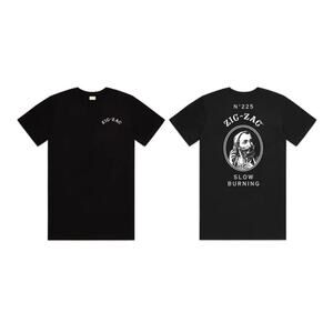 Zig-Zag Slow Burning Graphic T-Shirt - XL- Iconic Black Tee